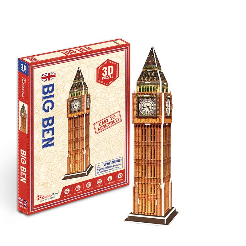 CUBICFUN PUZZLE 3D BIG BEN MINI (13 PIEZAS) - IRION Juguetería - 