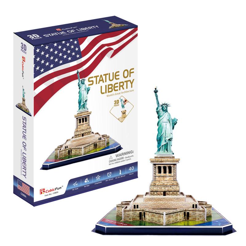 CUBICFUN PUZZLE 3D ESTATUA DE LA LIBERTAD (39 PIEZAS) - IRION Juguetería - 