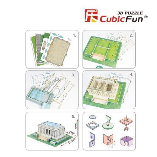 CUBICFUN PUZZLE 3D LINCOLN MEMORIAL (41 PIEZAS) - IRION Juguetería - 