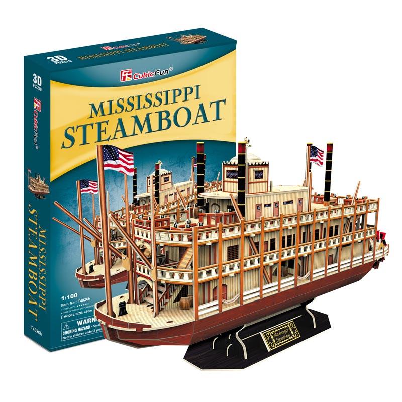 CUBICFUN PUZZLE 3D MISSISSIPPI STEAMBOAT (142 PIEZAS) - IRION Juguetería - 