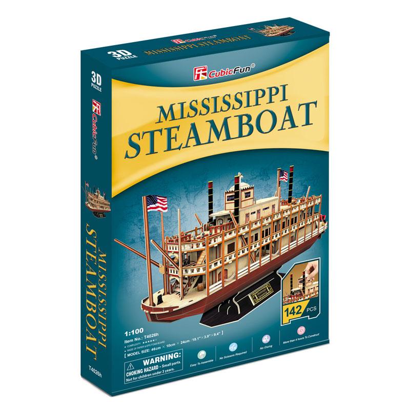 CUBICFUN PUZZLE 3D MISSISSIPPI STEAMBOAT (142 PIEZAS) - IRION Juguetería - 