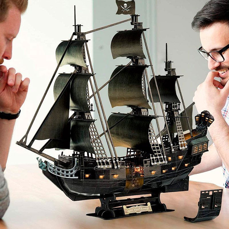 CUBICFUN PUZZLE 3D PERLA NEGRA LED (NEW QUEEN ANNE'S REVENGE) - IRION Juguetería - 