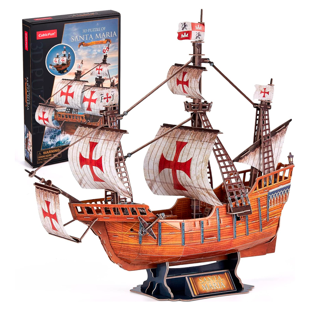 CUBICFUN PUZZLE 3D SANTA MARIA (204PIEZAS) - IRION Juguetería - 