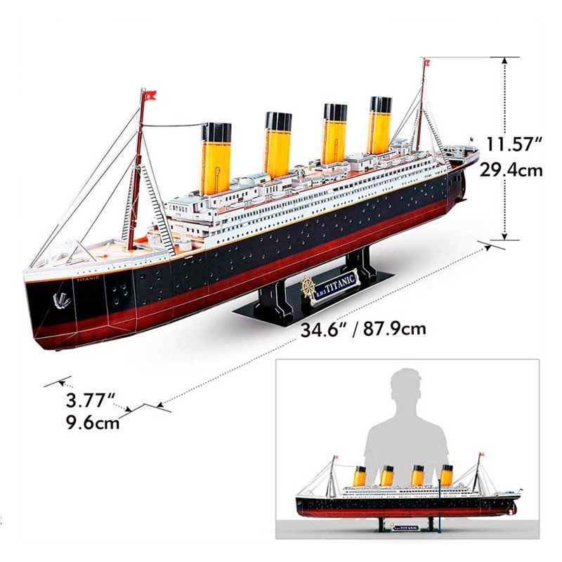 CUBICFUN PUZZLE 3D TITANIC LED (266 PIEZAS) - IRION Juguetería - 