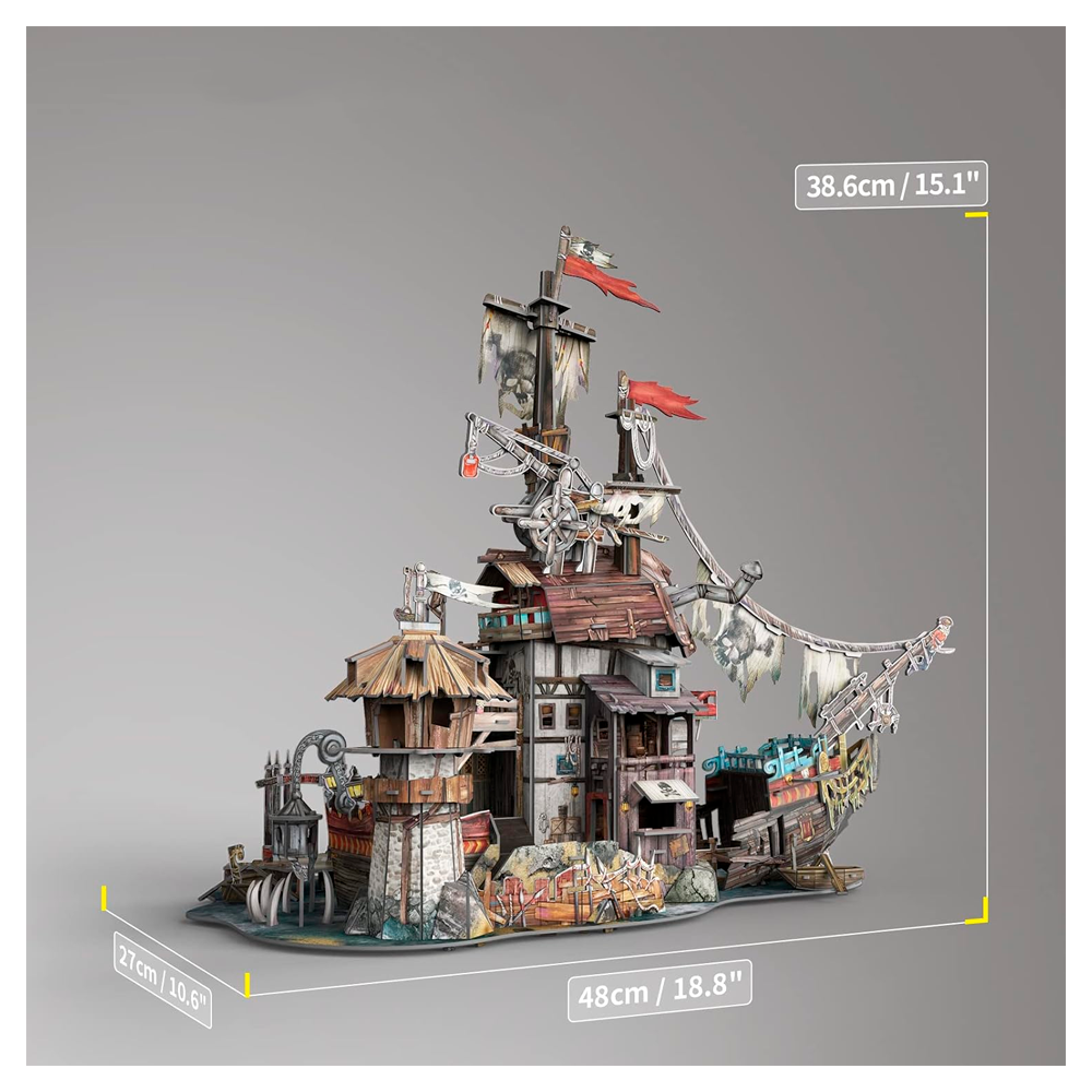 CUBICFUN PUZZLE 3D TORTUGA PIRATE BAY (218 PIEZAS) - IRION Juguetería - 