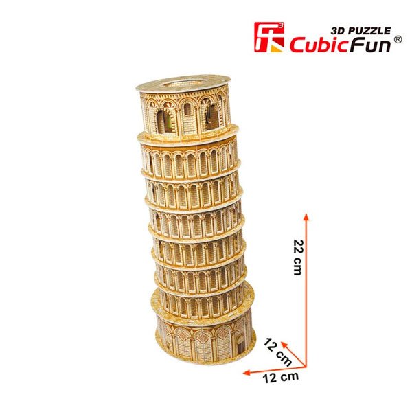 CUBICFUN WORLD´S GREAT ARCHITECTURE PUZZLE 3D LEANING TOWER OF PISA (30 PIEZAS) - IRION Juguetería - 