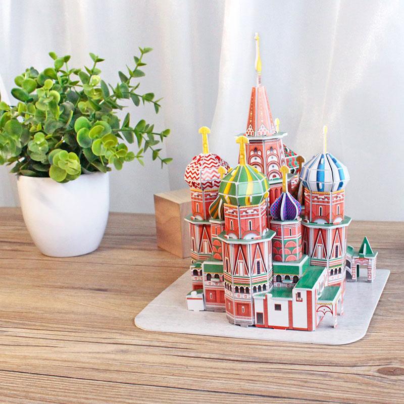 CUBICFUN WORLD´S GREAT ARCHITECTURE PUZZLE 3D ST. BASIL´S CATHEDRAL (92 PIEZAS) - IRION Juguetería - 