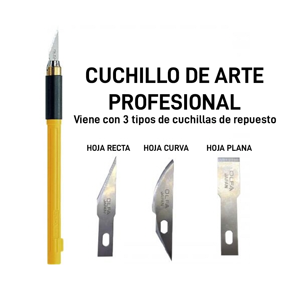 ART KNIFE HERRAMIENTA DE CORTE PRO 3 CUCHILLAS 157B | OLFA