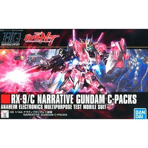 BANDAI HG MOBILE SUIT RX-9/C NARRATIVE GUNDAM C-PACKS - IRION Juguetería - 