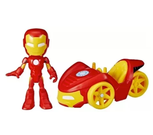 FIGURA SPIDEY IRON MAN CON MOTO