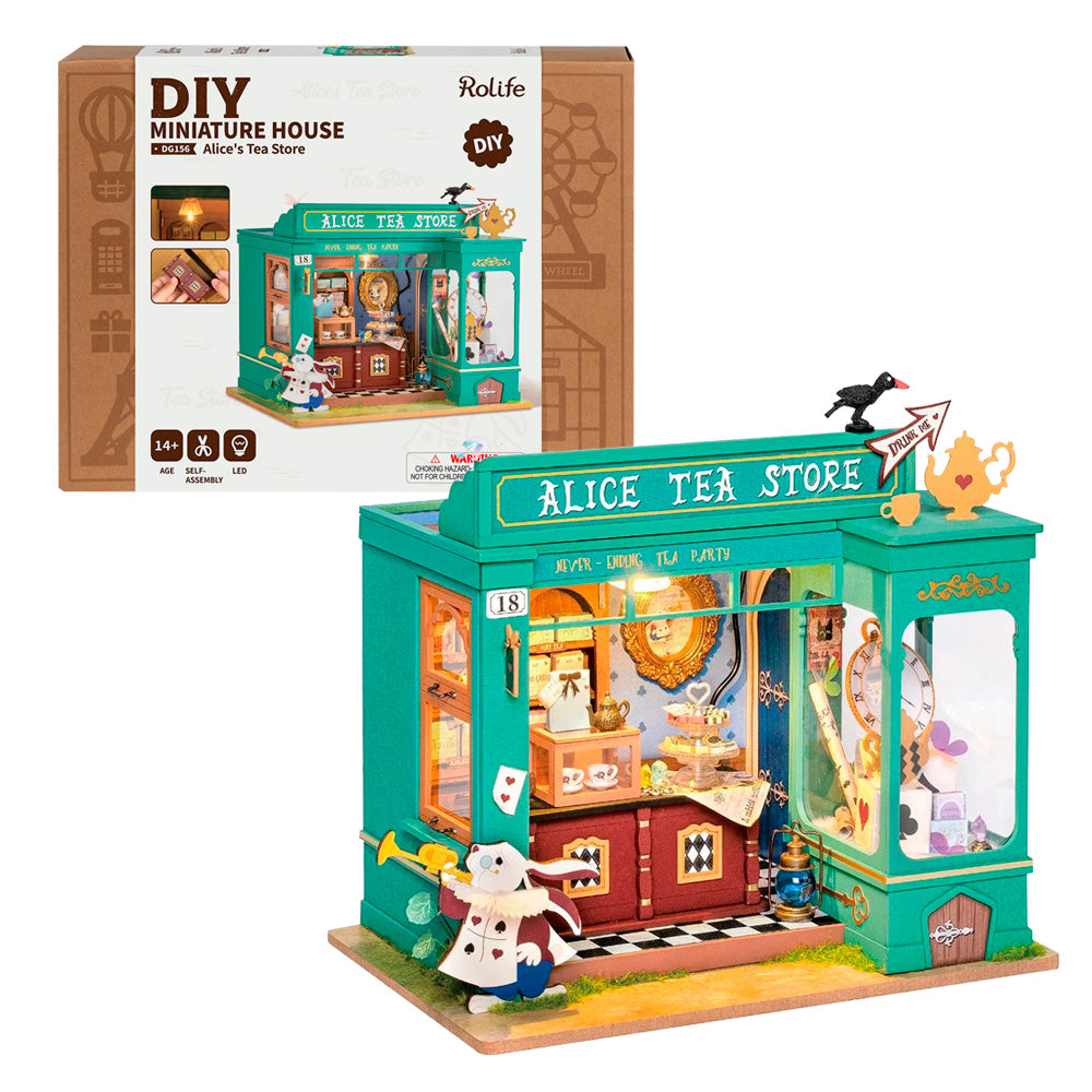 PUZZLE 3D MINIATURE HOUSE ALICE'S TEA STORE | ROLIFE