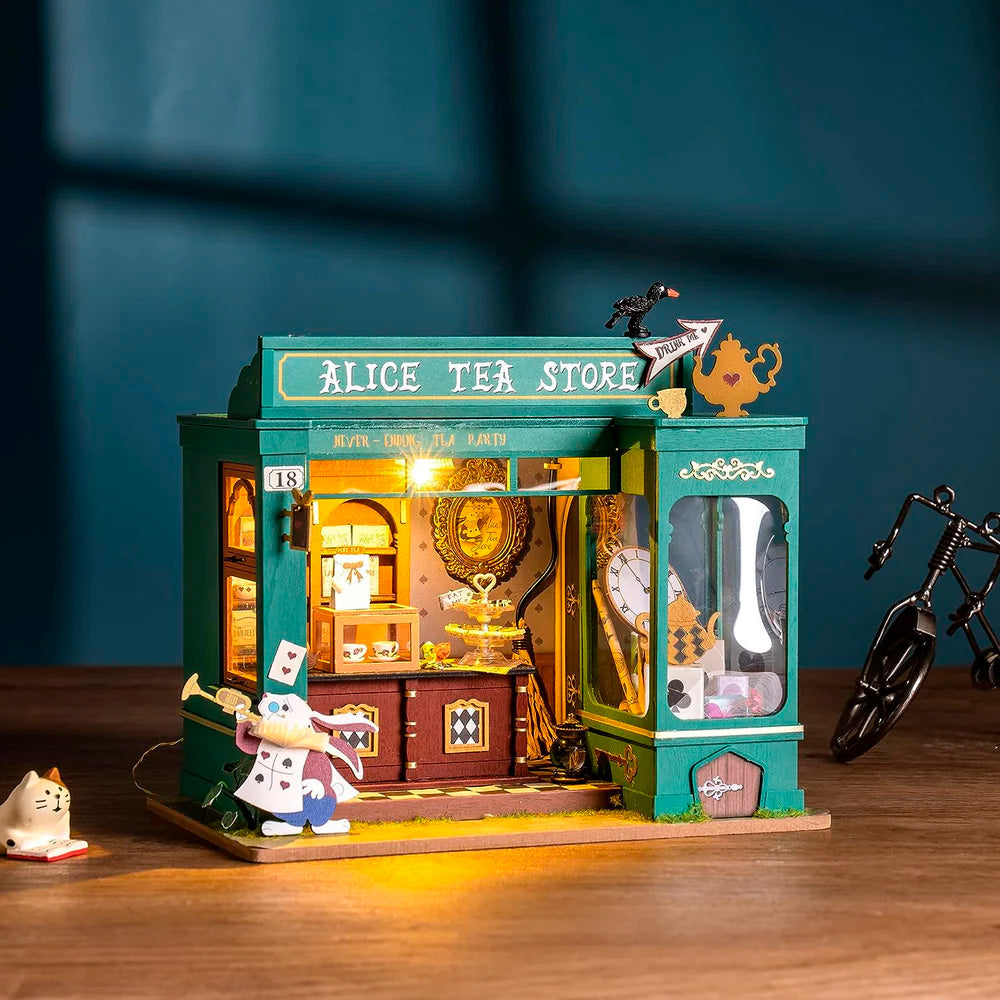 PUZZLE 3D MINIATURE HOUSE ALICE'S TEA STORE | ROLIFE