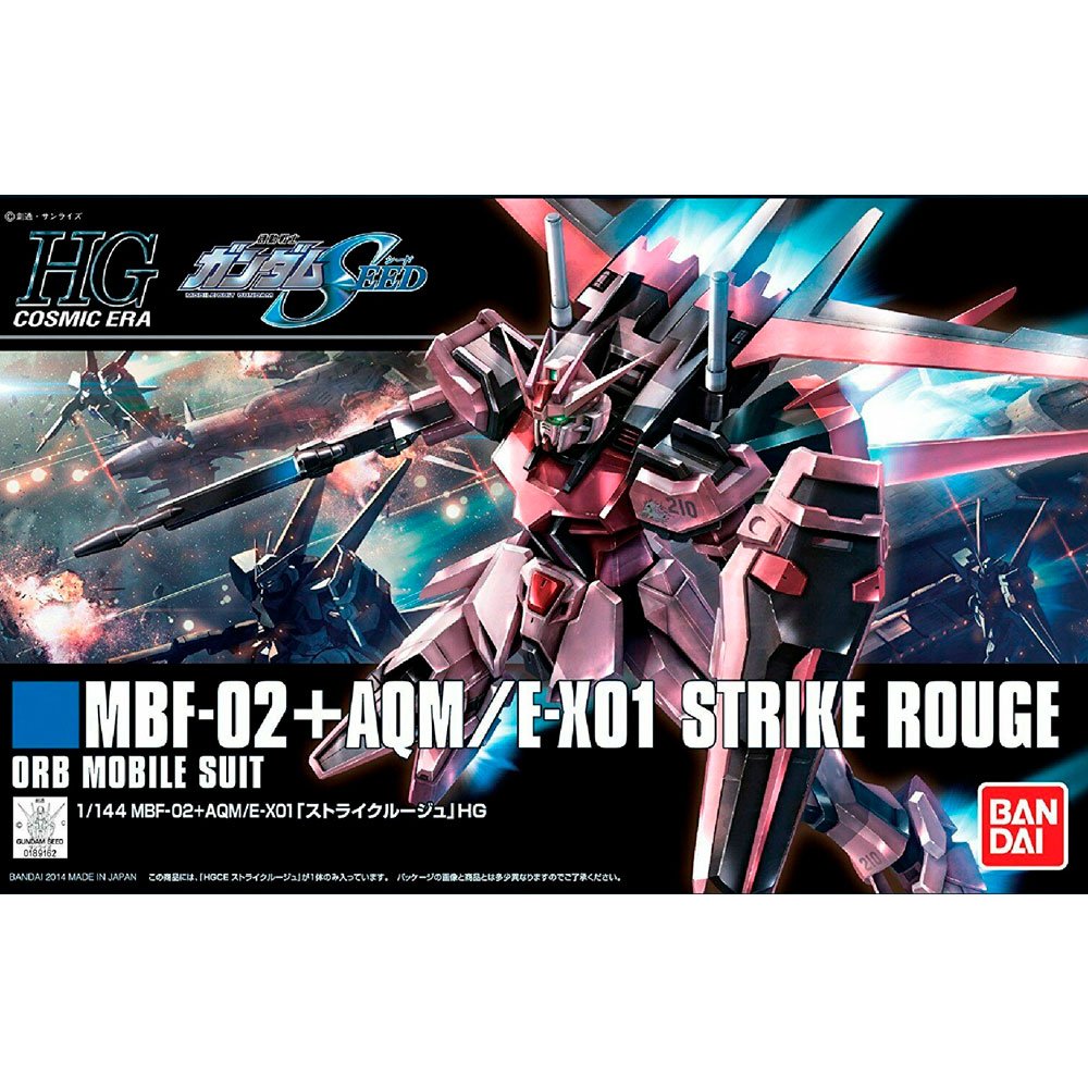 BANDAI HG MOBILE SUIT MBF-02+AQM/E-X01 STRIKE ROUGE - IRION Juguetería - 