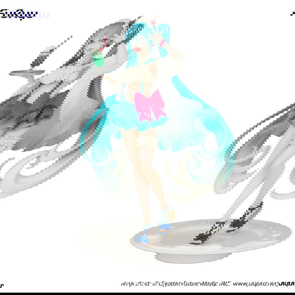 FIGURA EXCEED CREATIVE FIGURE HATSUNE MIKU SWEETSWEET SERIES MELON SODA FLOAT - IRION Juguetería - 