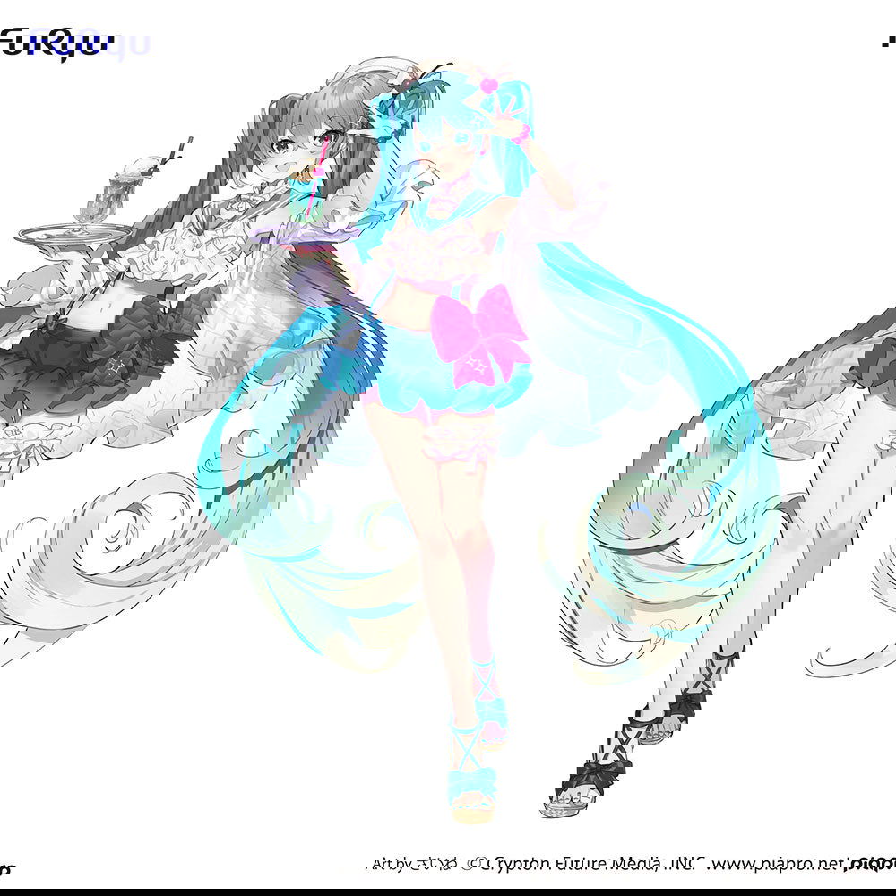 FIGURA EXCEED CREATIVE FIGURE HATSUNE MIKU SWEETSWEET SERIES MELON SODA FLOAT - IRION Juguetería - 