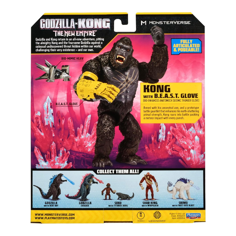 FIGURA KONG Y GUANTE B.E.A.S.T. GODZILLA VS KONG | PLAYMATES - IRION Juguetería - 