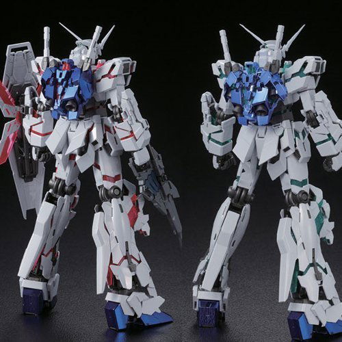 BANDAI MG MOBILE SUIT UNICORN GUNDAM TITANIUM FINISH RED/GREEN TWIN FRAME EDITION - IRION Juguetería - 