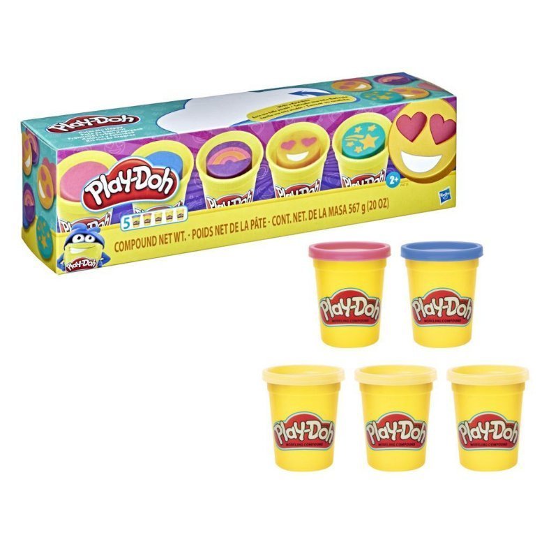 PLAY DOH COLORES Y FELICIDAD (PACK DE 5 MASAS)