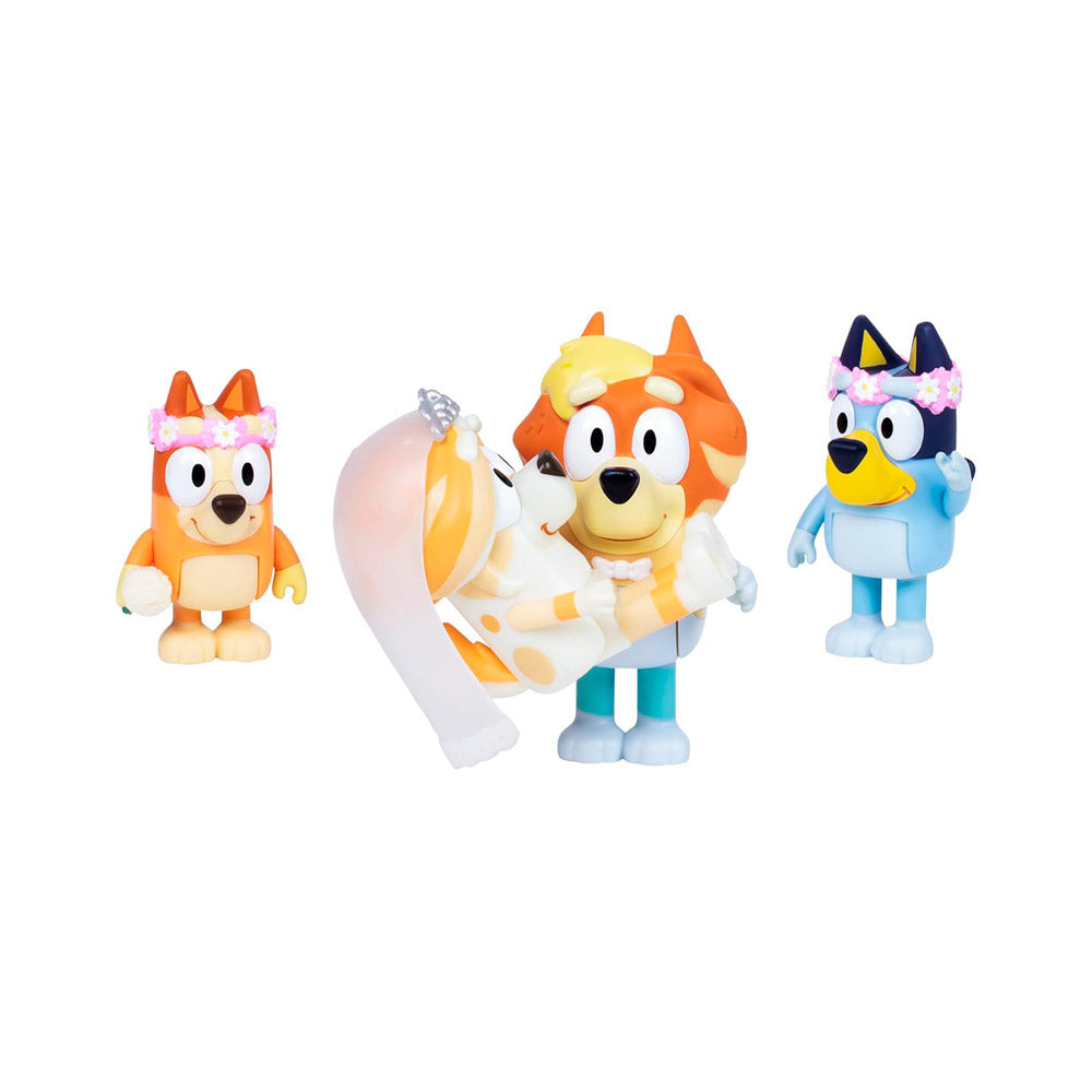 BLUEY Y SU FAMILIA SET 4 FIGURAS BODA | MOOSE
