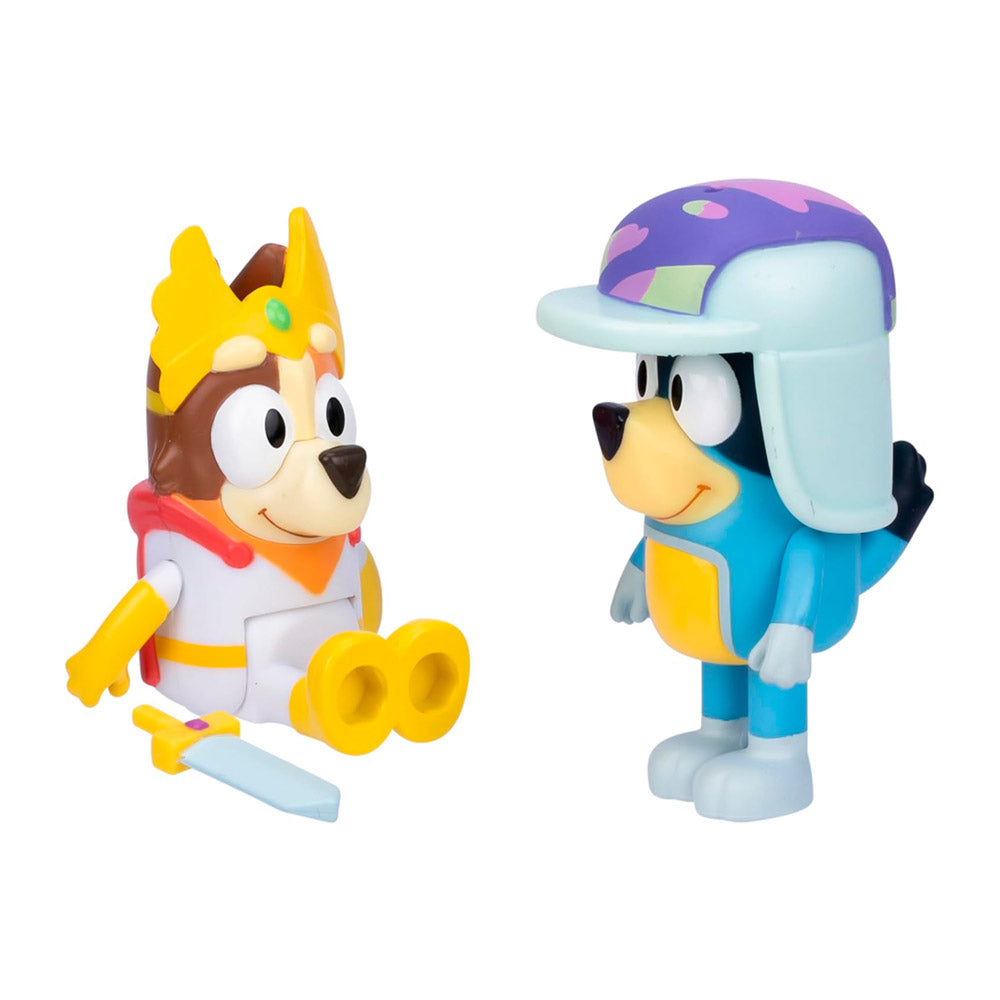 BLUEY SET 2 FIGURAS CHILLI Y BANDIT CUENTO DE HADAS