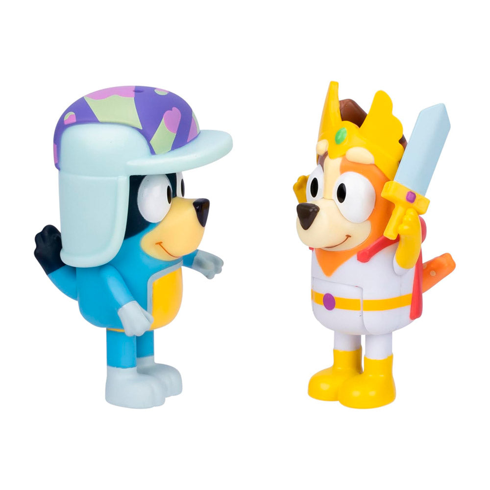 BLUEY SET 2 FIGURAS CHILLI Y BANDIT CUENTO DE HADAS