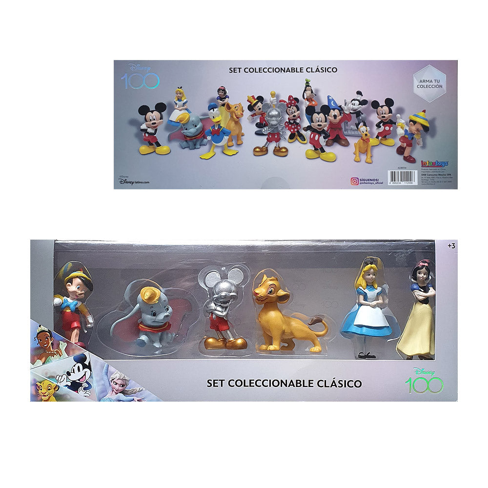 SET COLECCIONABLE CLÁSICO DISNEY 6UN 100 AÑOS