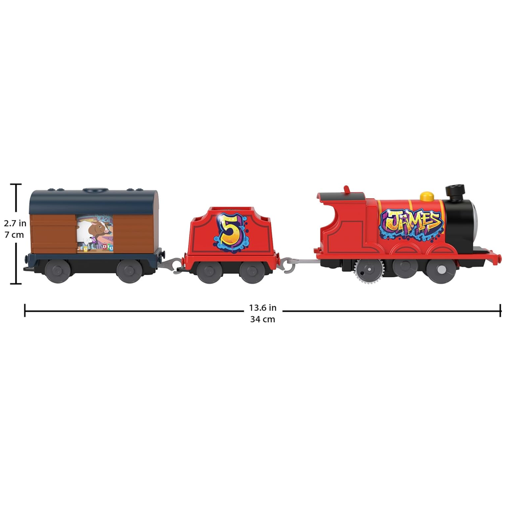 THOMAS AND FRIENDS TREN MOTORIZADO JAMES CON GRAFFITI