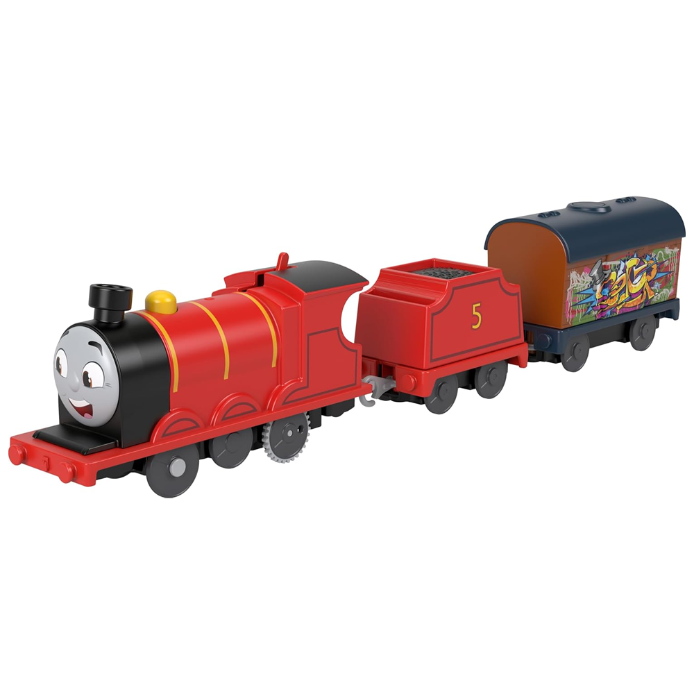 THOMAS AND FRIENDS TREN MOTORIZADO JAMES CON GRAFFITI