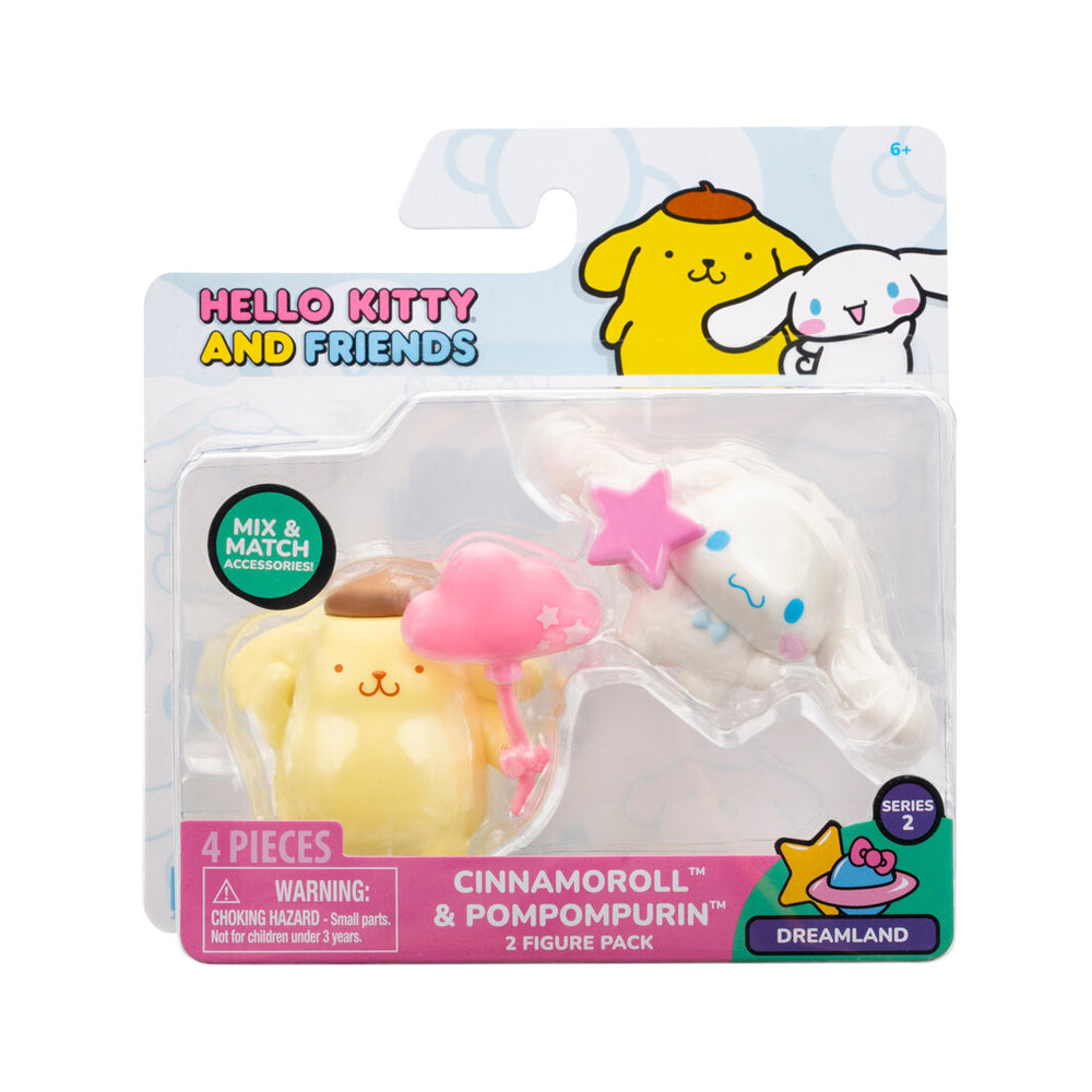 HELLO KITTY AND FRIENDS SERIE 2 CINNAMOROLL Y POMPOMPURIN SET L