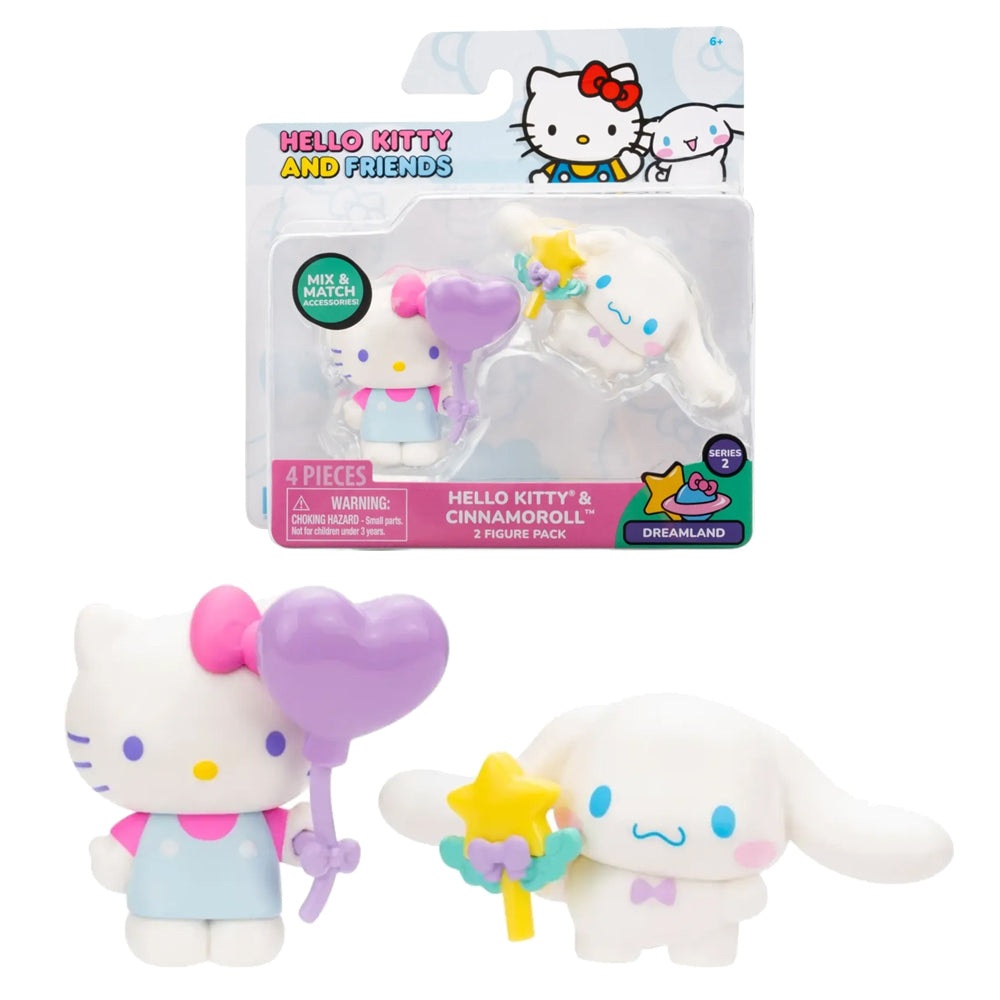 HELLO KITTY AND FRIENDS SERIE 2 POMPOMPURIN Y CINAMOROLL SET M