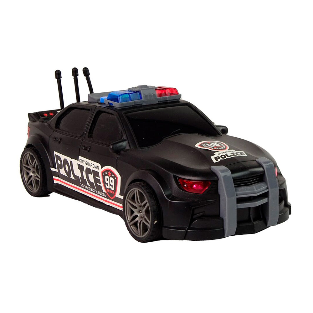 VEHÍCULO AUTO DE POLICÍA ELECTRÓNICO NEGRO | JSTOYS