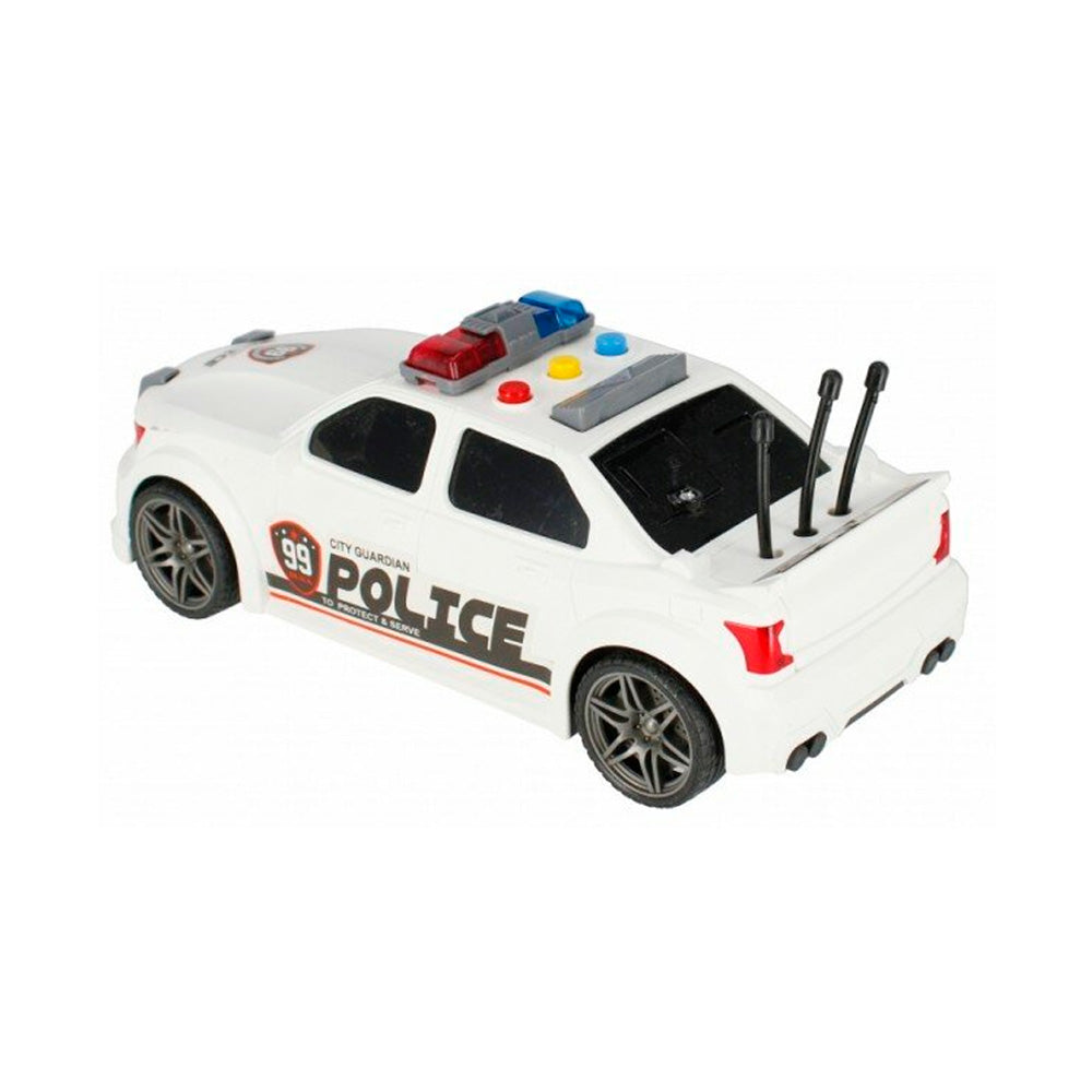 VEHÍCULO AUTO DE POLICÍA ELECTRÓNICO BLANCO | JSTOYS