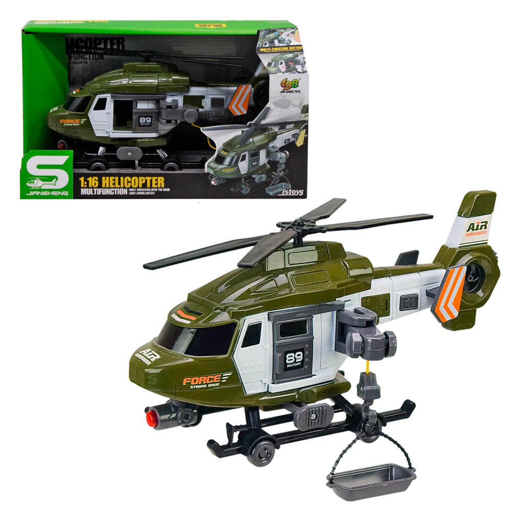 VEHÍCULO HELICÓPTERO MILITAR ELECTRÓNICO | JSTOYS