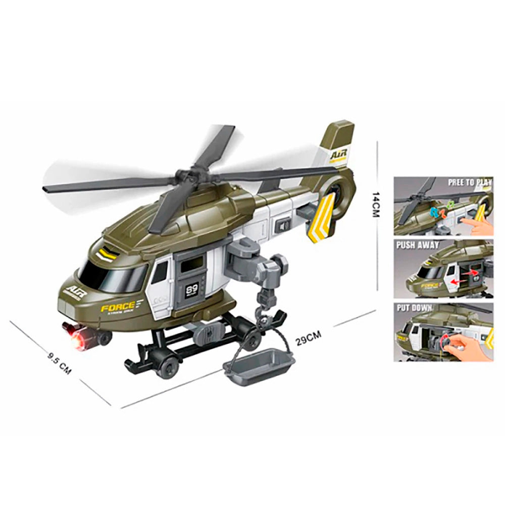 VEHÍCULO HELICÓPTERO MILITAR ELECTRÓNICO | JSTOYS