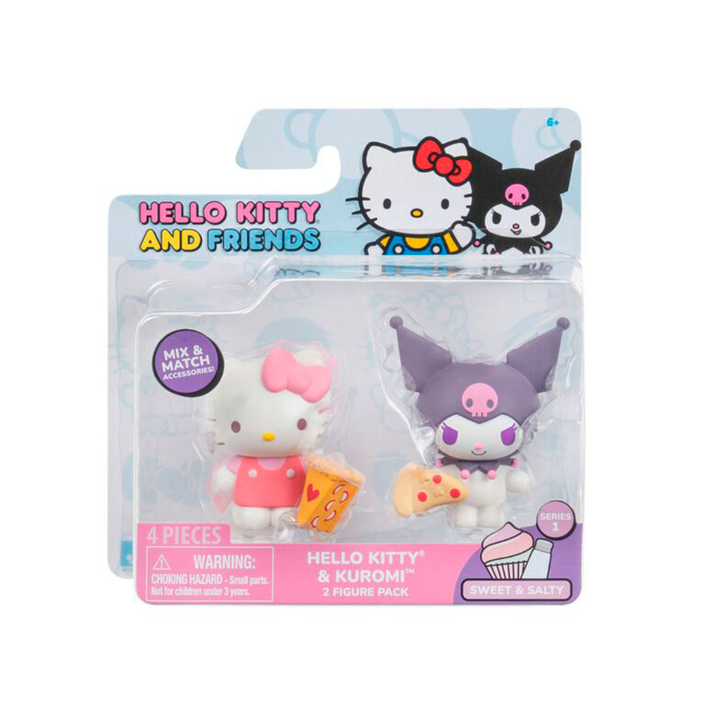 FIGURAS HELLO KITTY Y KUROMI SET B (2 UN) | JAZWARES