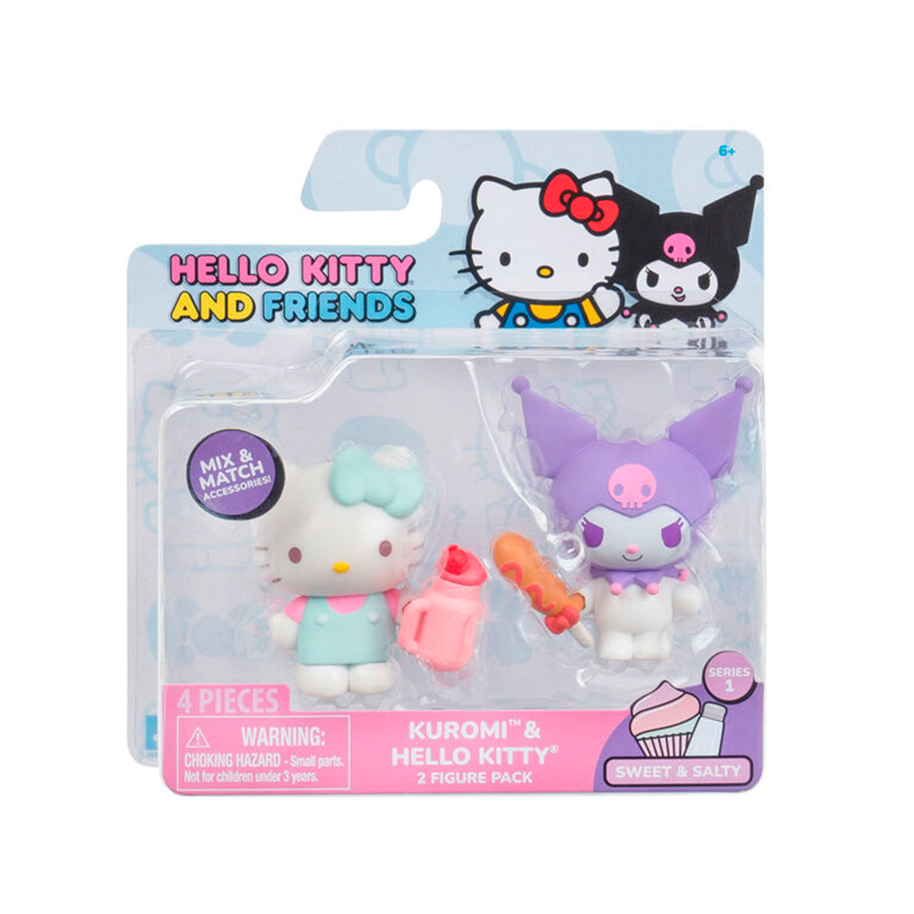 FIGURAS KUROMI Y HELLO KITTY SET A (2 UN) | JAZWARES