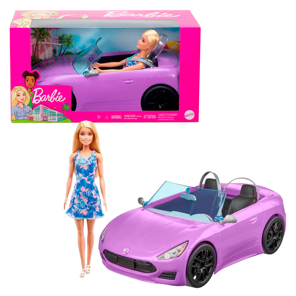 BARBIE AUTO DESCAPOTABLE Y BARBIE | MATTEL