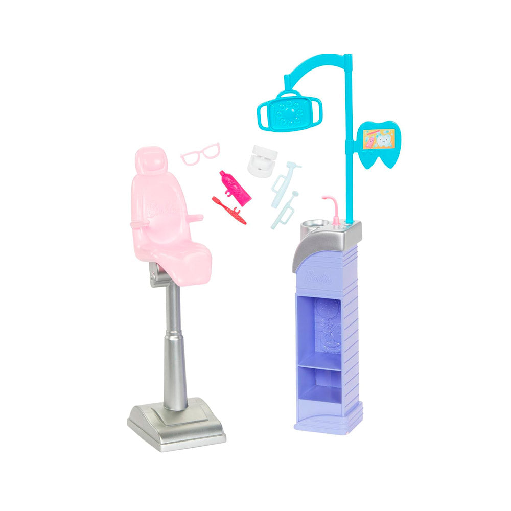 BARBIE DENTISTA CON NIÑA CABELLO CAFÉ Y ACCESORIOS | MATTEL