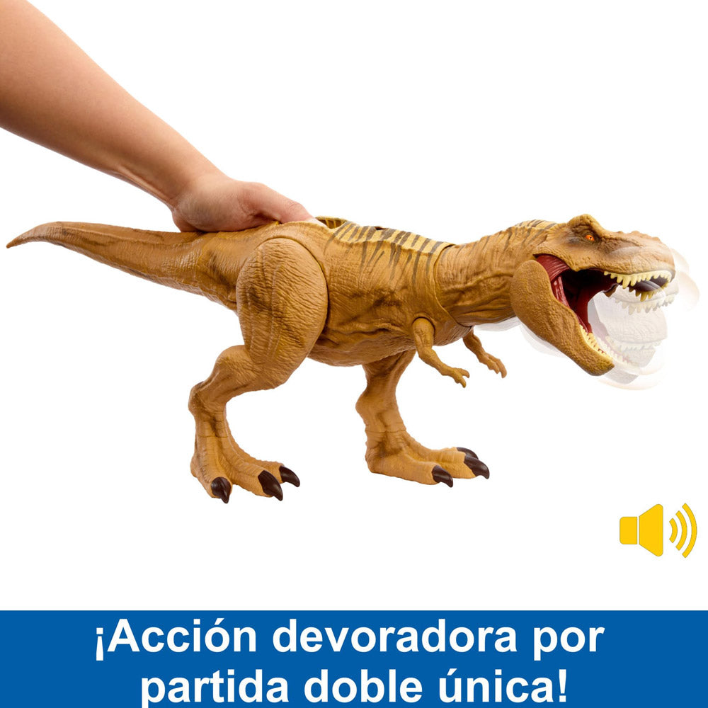 JURASSIC WORLD TYRANNOSAURUS REX MORDIDA DE CACERÍA