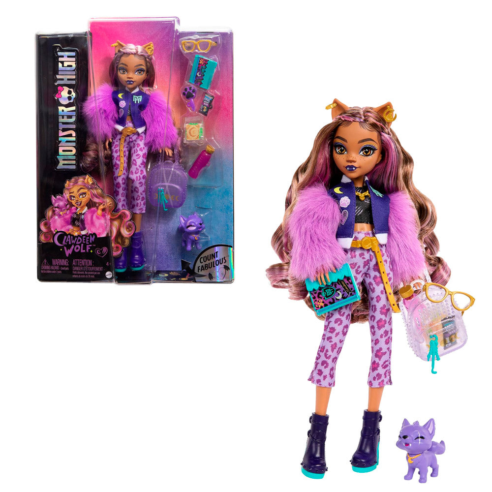 MONSTER HIGH MUÑECA CLAWDEEN WOLF NUEVO LOOK