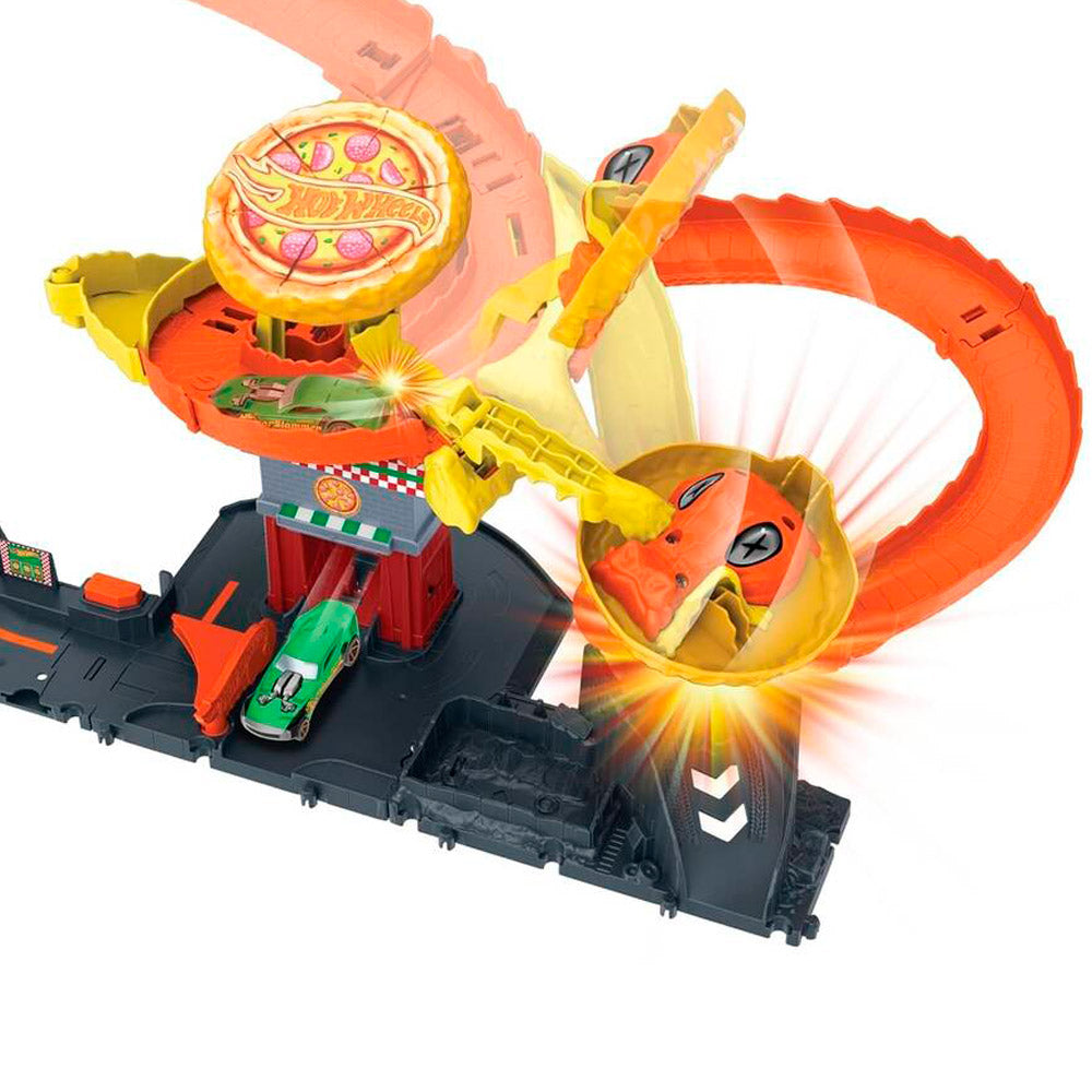 PISTA DE CARRERAS PIZZA SLAM ATAQUE DE COBRA | MATTEL