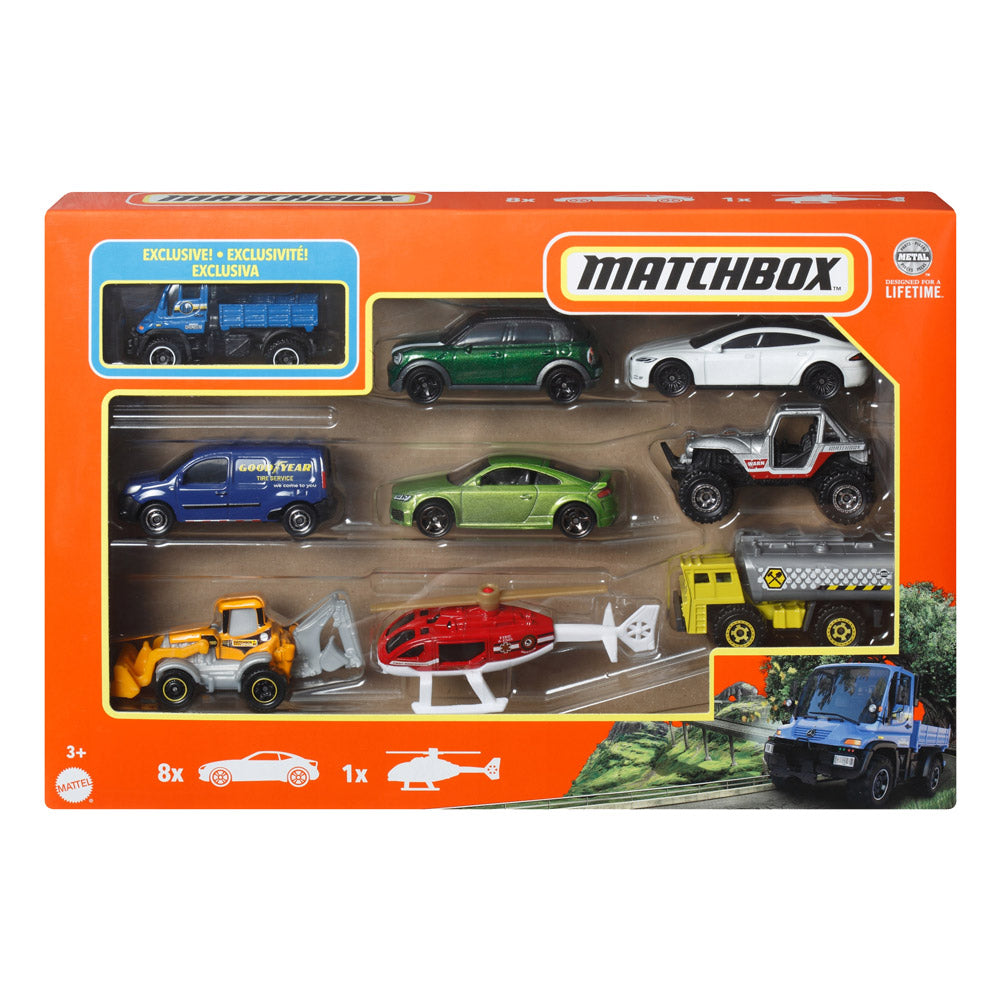 MATCHBOX PACK DE 9 VEHÍCULOS SURTIDO