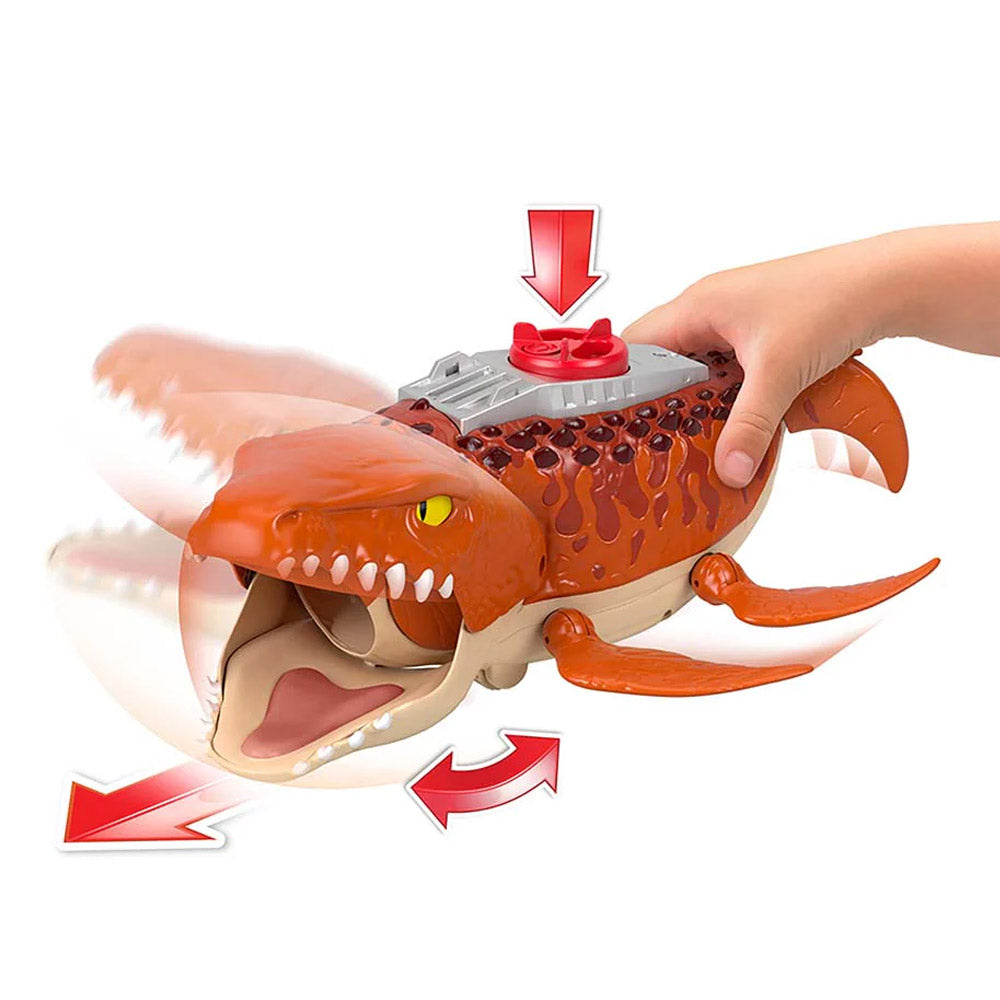 JURASSIC WORLD MOSASAURUS PERSIGUE Y MUERDE IMAGINEXT