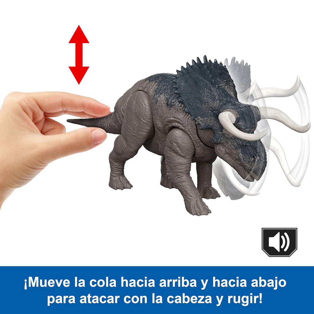 JURASSIC WORLD NASUTOCERATOPS RUGIDO SALVAJE