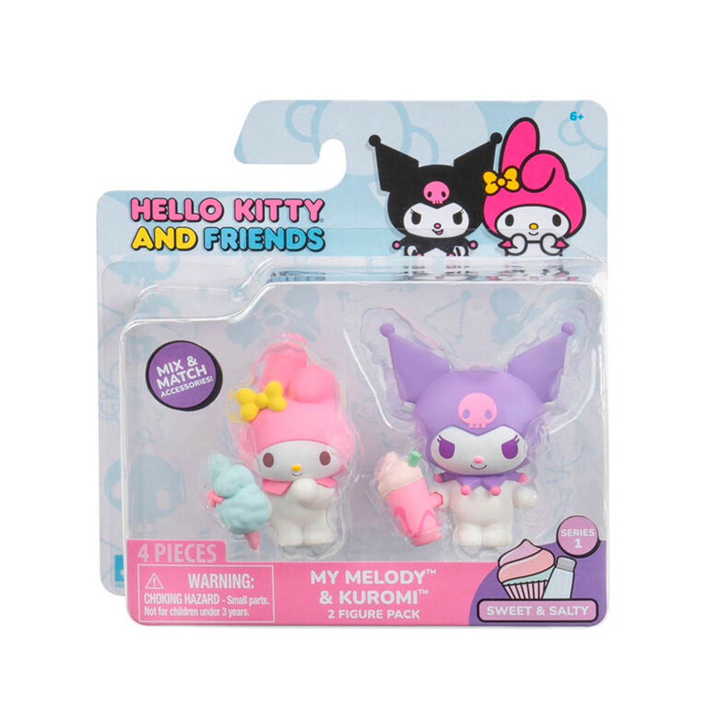 FIGURAS MY MELODY Y KUROMI SET D (2 UN) | JAZWARES