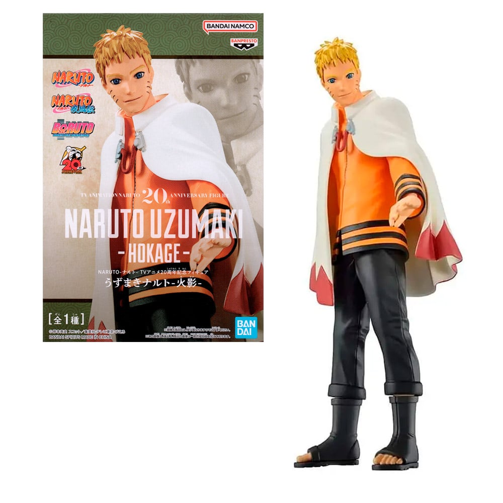 FIGURA NARUTO UZUMAKI HOKAGE NARUTO TV ANIME 20TH ANNIVERSARY