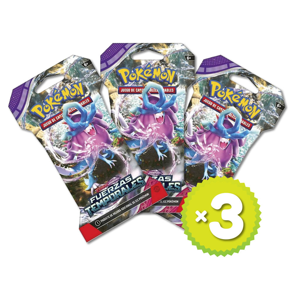 POKEMON TCG PACK 3 SOBRES FUERZAS TEMPORALES (ESP)