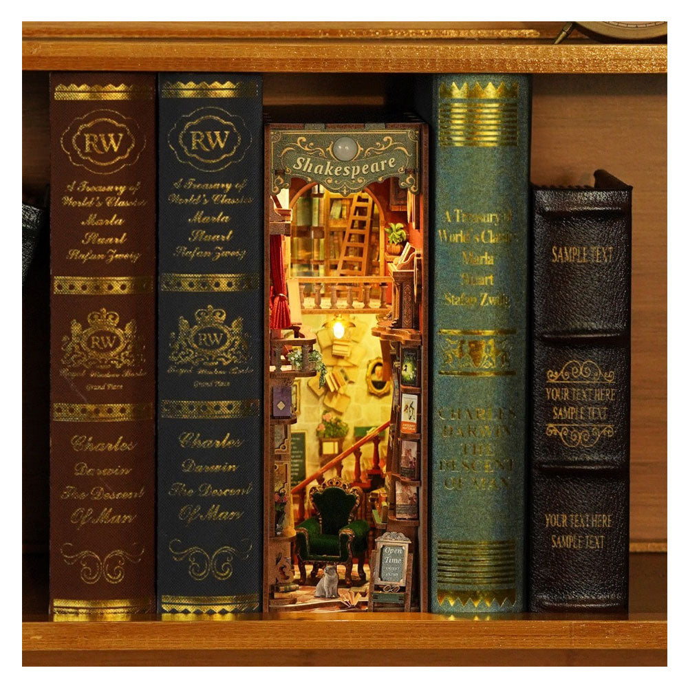 SEPARADOR SUJETA LIBROS LEFT BANK STORE SHAKESPEARE PUZZLE 3D | TONECHEER