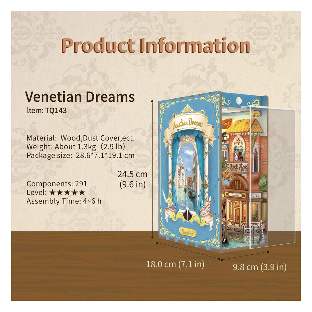 SEPARADOR SUJETA LIBROS VENETIAN DREAMS PUZZLE 3D | TONECHEER