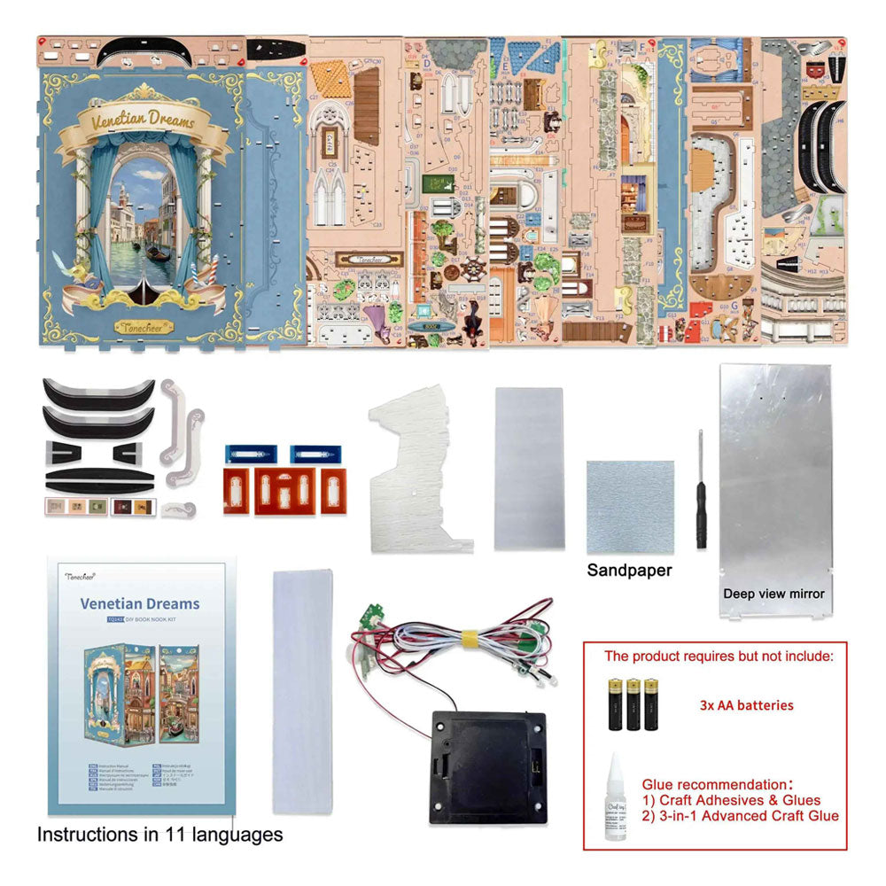 SEPARADOR SUJETA LIBROS VENETIAN DREAMS PUZZLE 3D | TONECHEER